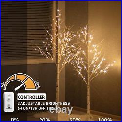 Vanthylit Prelit Birch Tree Light, White Christmas Tree for Home Party Weddin