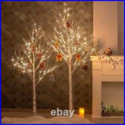 Vanthylit Prelit Birch Tree Light, White Christmas Tree for Home Party Weddin