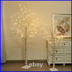 Vanthylit Prelit Birch Tree Light, White Christmas Tree for Home Party Weddin