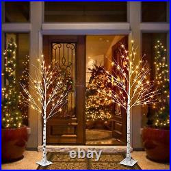 Vanthylit Prelit Birch Tree Light, White Christmas Tree for Home Party Weddin