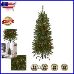 Vibrant 4.5ft Slim Fir Christmas Tree 150 Multicolor Lights