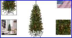 Vibrant 4.5ft Slim Fir Christmas Tree 150 Multicolor Lights Vibrant 4.5ft Slim Fir Christmas Tree 150 Multicolor Lights