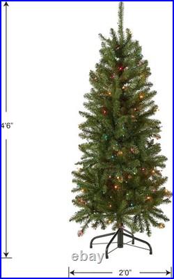 Vibrant 4.5ft Slim Fir Christmas Tree 150 Multicolor Lights