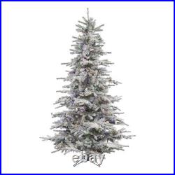 Vickerman 78 Sierra Fir Multi-Color LED Artificial Christmas Tree in White