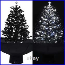 VidaXL Snowing Christmas Tree Black PVC, polyester, plastic