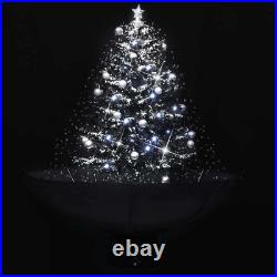 VidaXL Snowing Christmas Tree Black PVC, polyester, plastic
