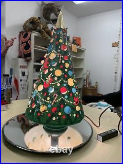 Vintage 1950s Econolite Santa Merrie Merrie Christmas Tree Motion Lamp Works