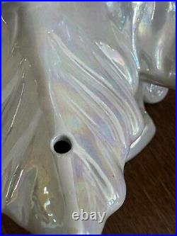 Vintage 1967 Atlantic Mold Ceramic 18.5 White Pearl Christmas Tree LIGHTS UP