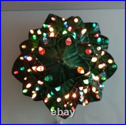 Vintage 1976 Lighted Ceramic Christmas Tree 18 With Base & Bulb BEAUTIFUL Clean
