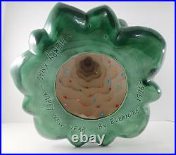 Vintage 1976 Lighted Ceramic Christmas Tree 18 With Base & Bulb BEAUTIFUL Clean