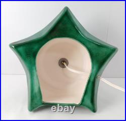 Vintage 1976 Lighted Ceramic Christmas Tree 18 With Base & Bulb BEAUTIFUL Clean