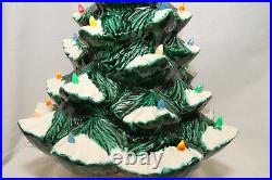 Vintage 1978 Alberta's Mold 16 1/2 Lighted Ceramic Green Christmas Tree