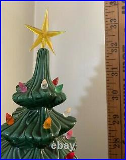 Vintage 1980 Ceramic Christmas Tree 32 Giant Green Tree RARE EXCELLENT COND