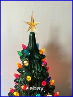 Vintage 20 Holland Mold Lighted Ceramic Christmas Tree