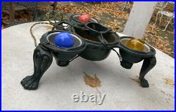 Vintage Antique Cast Iron Paw Foot Christmas Tree Stand With Lights