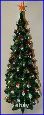 Vintage Atlantic Mold Rare Large 34 Lighted Ceramic Christmas Tree
