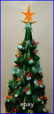 Vintage Atlantic Mold Rare Large 34 Lighted Ceramic Christmas Tree