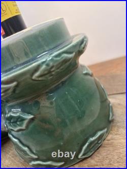 Vintage Ceramic Lighted Christmas Tree 17 Holly Base