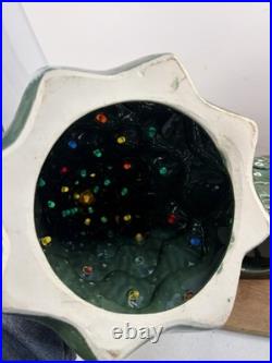Vintage Ceramic Lighted Christmas Tree 17 Holly Base