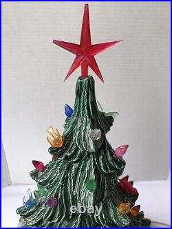 Vintage Ceramic Lighted Christmas Tree with Base 20