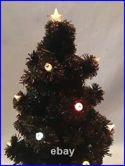 Vintage GLOLITE CORP Table Top Visca Christmas Tree with Light Bulb Base & Box