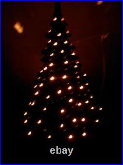 Vintage Holland Mold Ceramic Lighted Christmas Tree Large 18+ with Star Base Vintage Holland Mold Ceramic Lighted Christmas Tree Large 18+ with Star Base