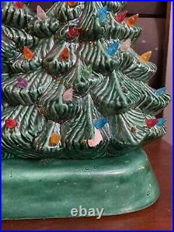 Vintage Light Rare Ceramic Christmas Tree Multi-Color Bulbs Trio Three