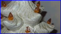 Vintage Lighted Ceramic Christmas Tree White Gold Musical 17 Vintage Lighted Ceramic Christmas Tree White Gold Musical 17