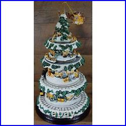 Vintage Steelers Christmas Tree Village Danbury MInt Motion Lighted WORKS