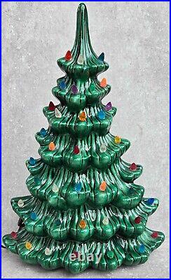 Vtg Atlantic Mid Century Lighted HANGING Ceramic 18 Christmas Tree FREE US SHIP Vtg Atlantic Mid Century Lighted HANGING Ceramic 18 Christmas Tree FREE US SHIP
