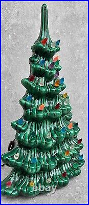Vtg Atlantic Mid Century Lighted HANGING Ceramic 18 Christmas Tree FREE US SHIP Vtg Atlantic Mid Century Lighted HANGING Ceramic 18 Christmas Tree FREE US SHIP