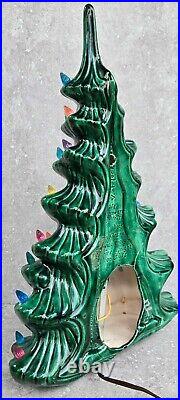 Vtg Atlantic Mid Century Lighted HANGING Ceramic 18 Christmas Tree FREE US SHIP Vtg Atlantic Mid Century Lighted HANGING Ceramic 18 Christmas Tree FREE US SHIP