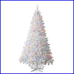 White Christmas Tree 7' 60 diameter base 650 WHITE CLEAR incandescent lights