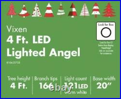 Winter Wonder Lane 4' ft Vixen Light Angel Pre-Lit Christmas Tree-NIB