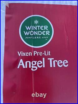 Winter Wonder Lane Vixen Pre-Lit Angel Tree 4Ft. WithLED Lights