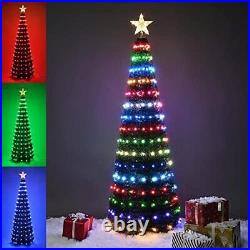 Yescom 6Ft RGBY Christmas Tree Decoration Light Pop Up Christmas Tree with Li