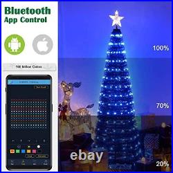 Yescom 6Ft RGBY Christmas Tree Decoration Light Pop Up Christmas Tree with Li