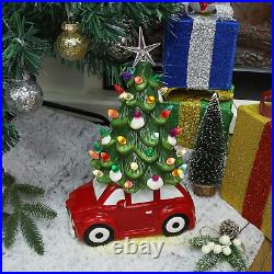 Yofit Ceramic Christmas Tree, Tabletop Christmas Tree with Multi-Color Lights, 1
